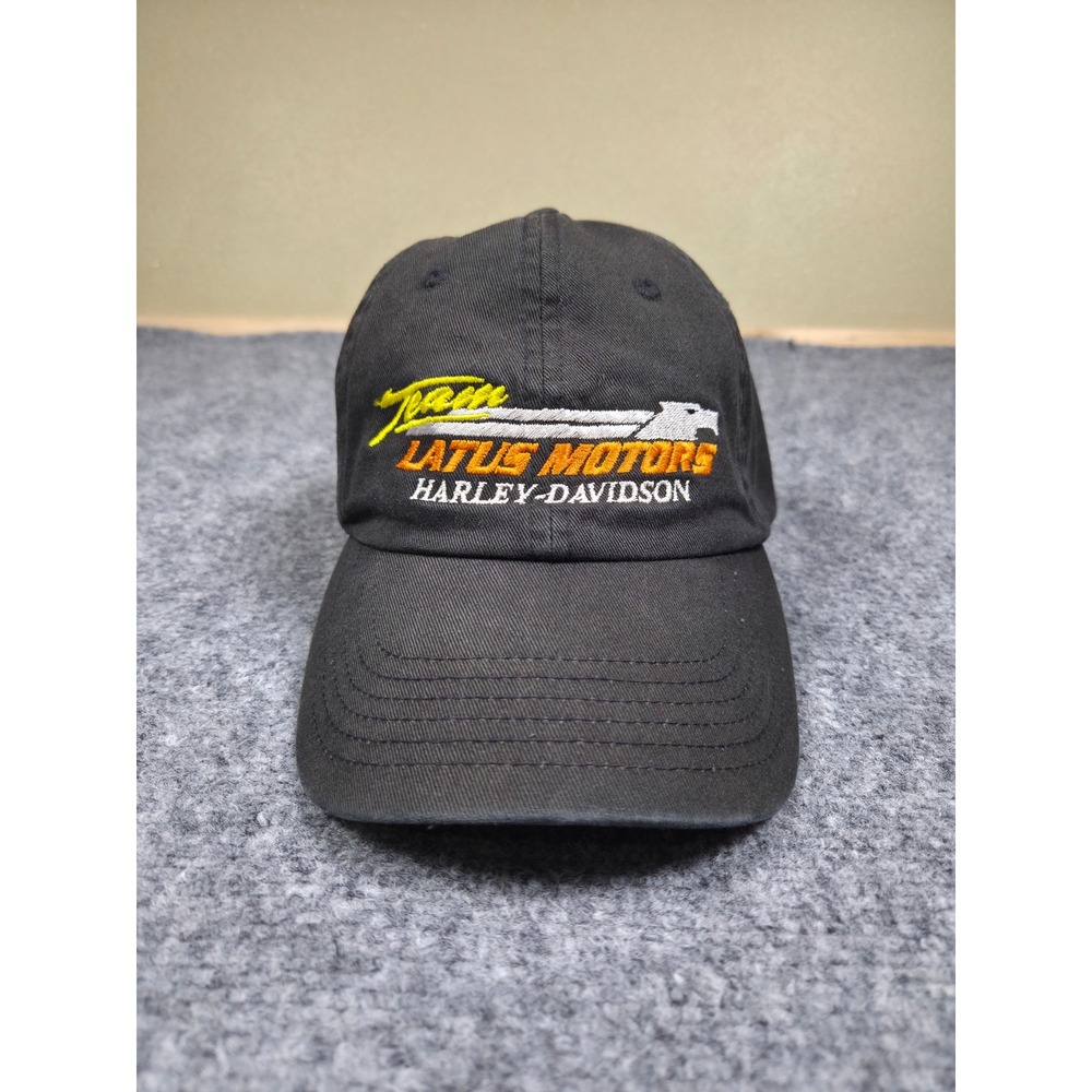 Harley-Davidson Hat Mens OSFA Black Team Latus Motors Embroidered‎ Baseball Cap